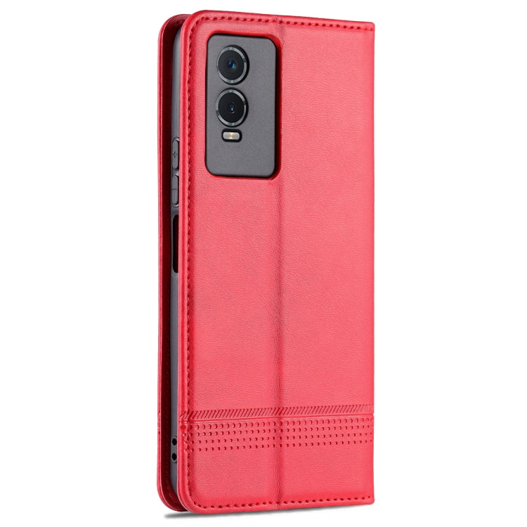 AZNS Magnetic Calf Texture Leather Phone Case