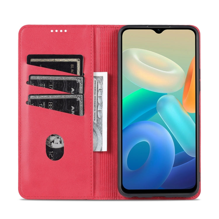 AZNS Magnetic Calf Texture Leather Phone Case