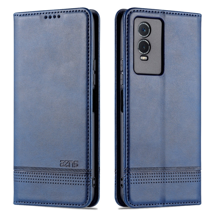 AZNS Magnetic Calf Texture Leather Phone Case