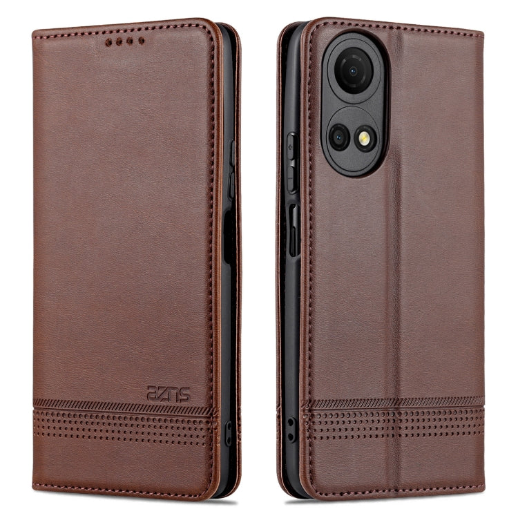 AZNS Magnetic Calf Texture Leather Phone Case