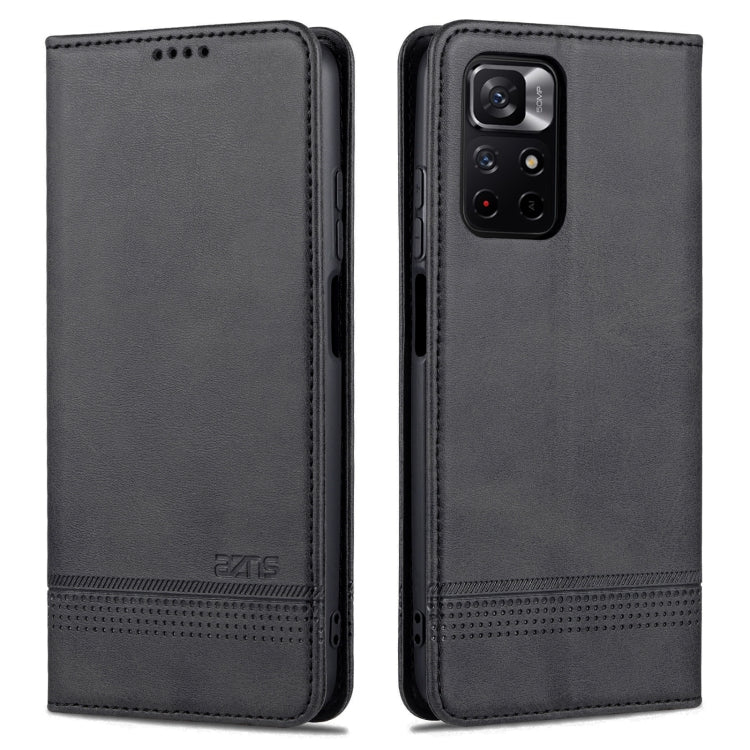 AZNS Magnetic Calf Texture Leather Phone Case
