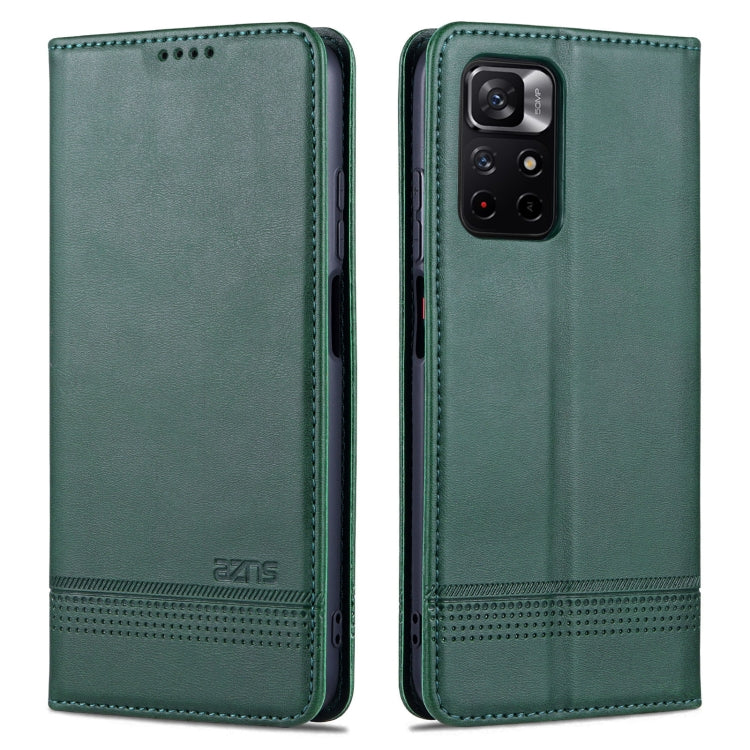 AZNS Magnetic Calf Texture Leather Phone Case