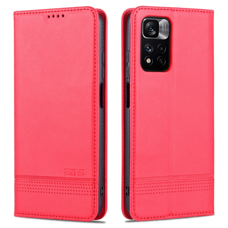AZNS Magnetic Calf Texture Leather Phone Case