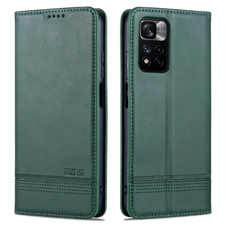 AZNS Magnetic Calf Texture Leather Phone Case