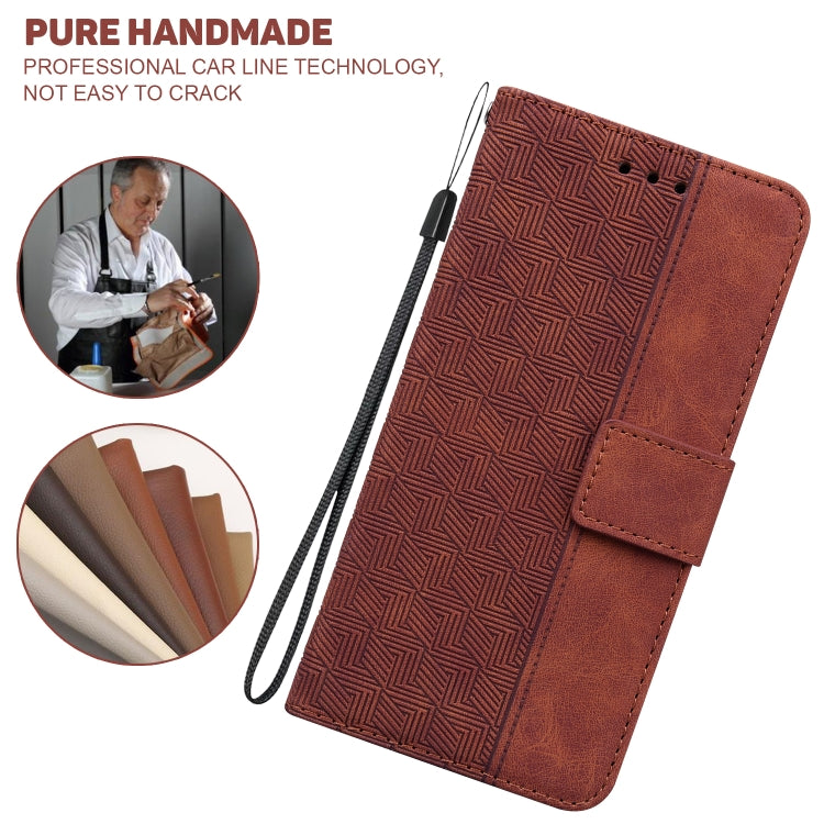 Geometric Embossed Leather Phone Case