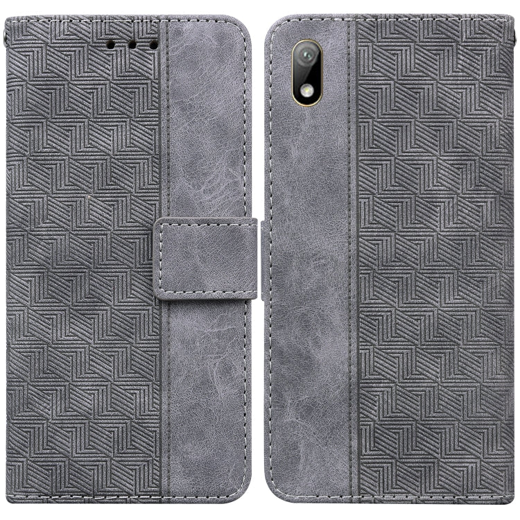 Geometric Embossed Leather Phone Case