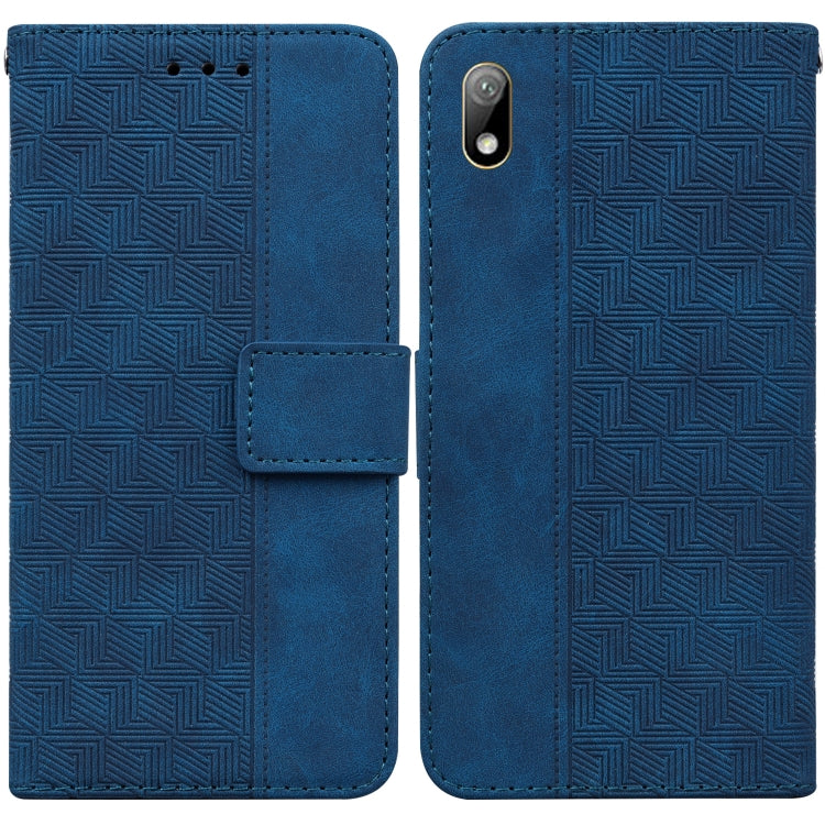 Geometric Embossed Leather Phone Case