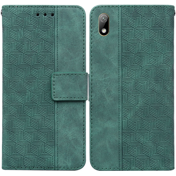 Geometric Embossed Leather Phone Case