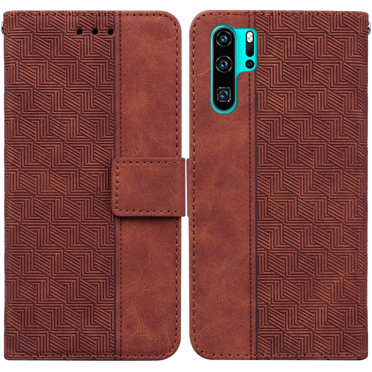 Geometric Embossed Leather Phone Case