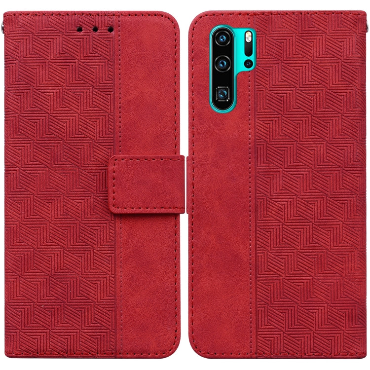 Geometric Embossed Leather Phone Case