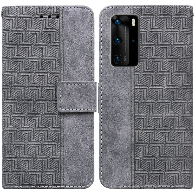 Geometric Embossed Leather Phone Case
