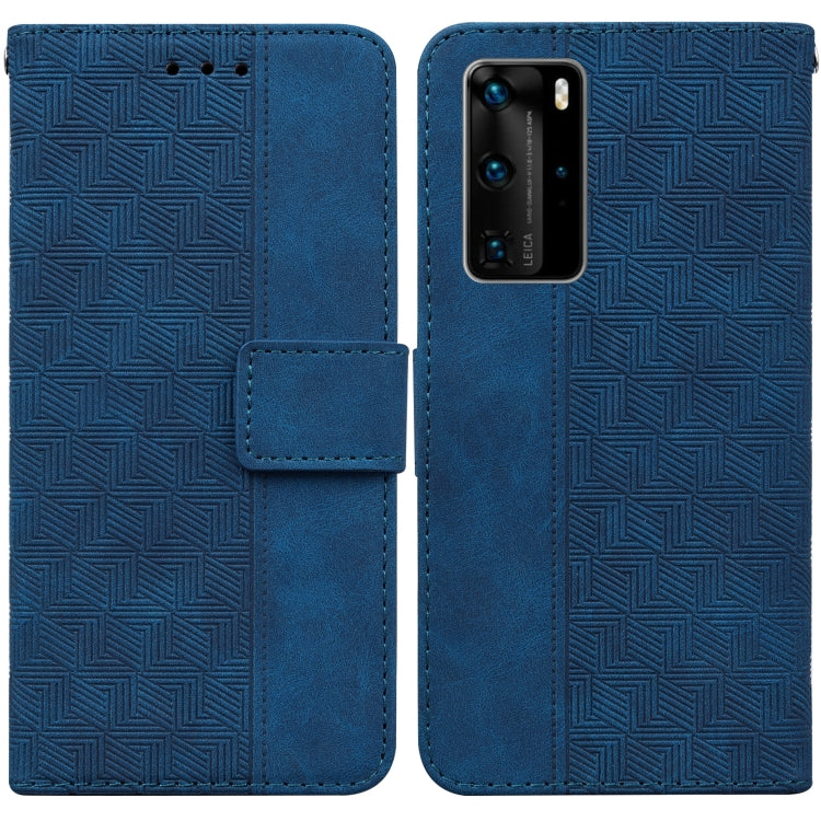 Geometric Embossed Leather Phone Case