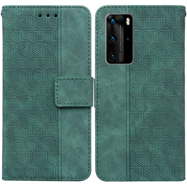Geometric Embossed Leather Phone Case