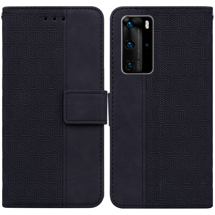 Geometric Embossed Leather Phone Case