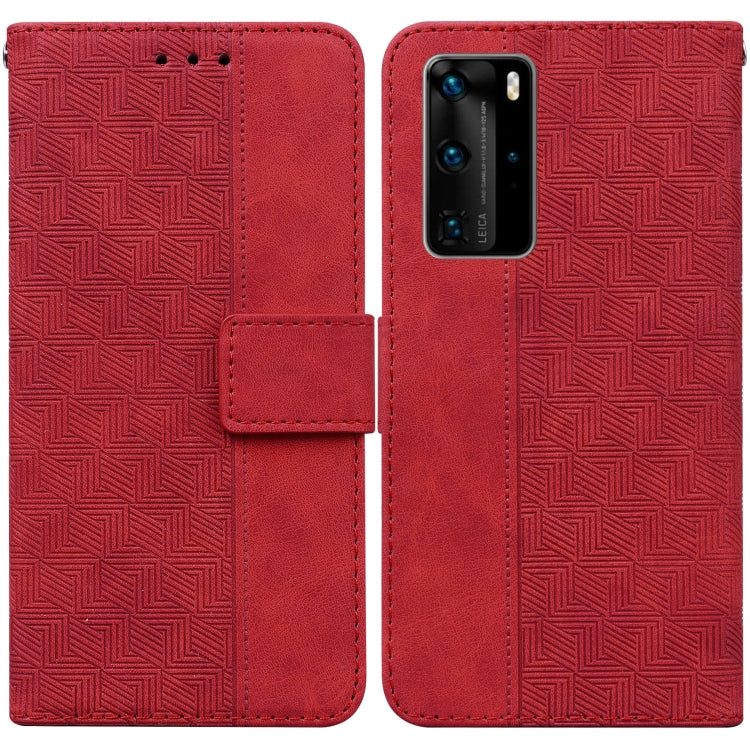 Geometric Embossed Leather Phone Case