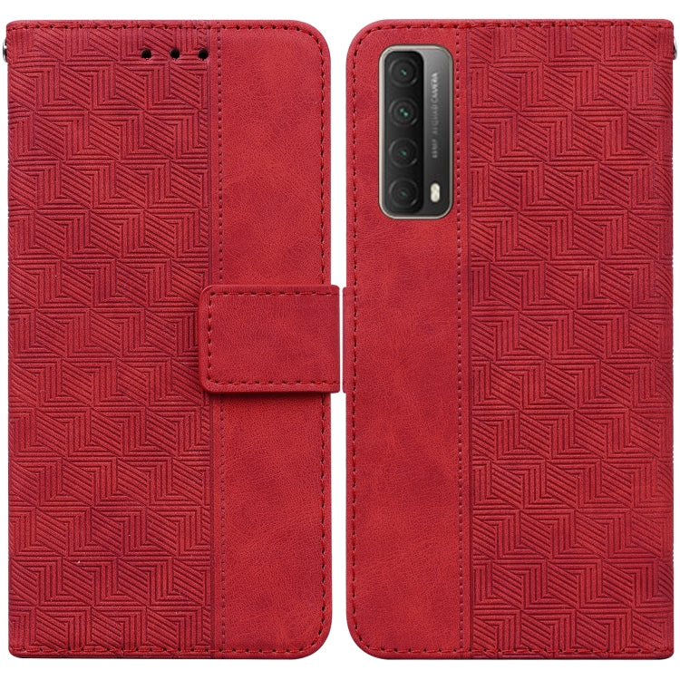 Geometric Embossed Leather Phone Case