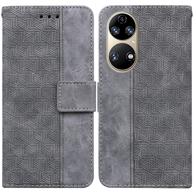 Geometric Embossed Leather Phone Case