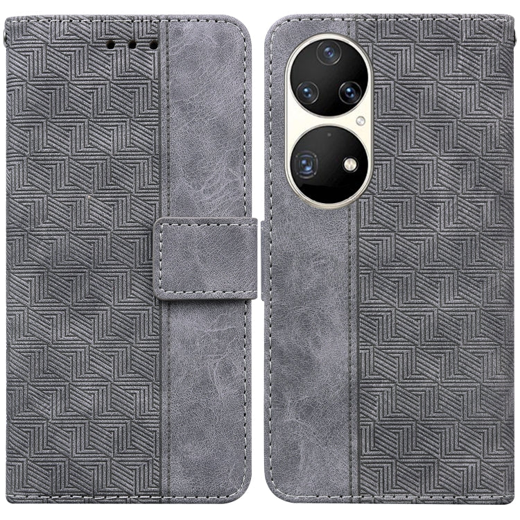 Geometric Embossed Leather Phone Case