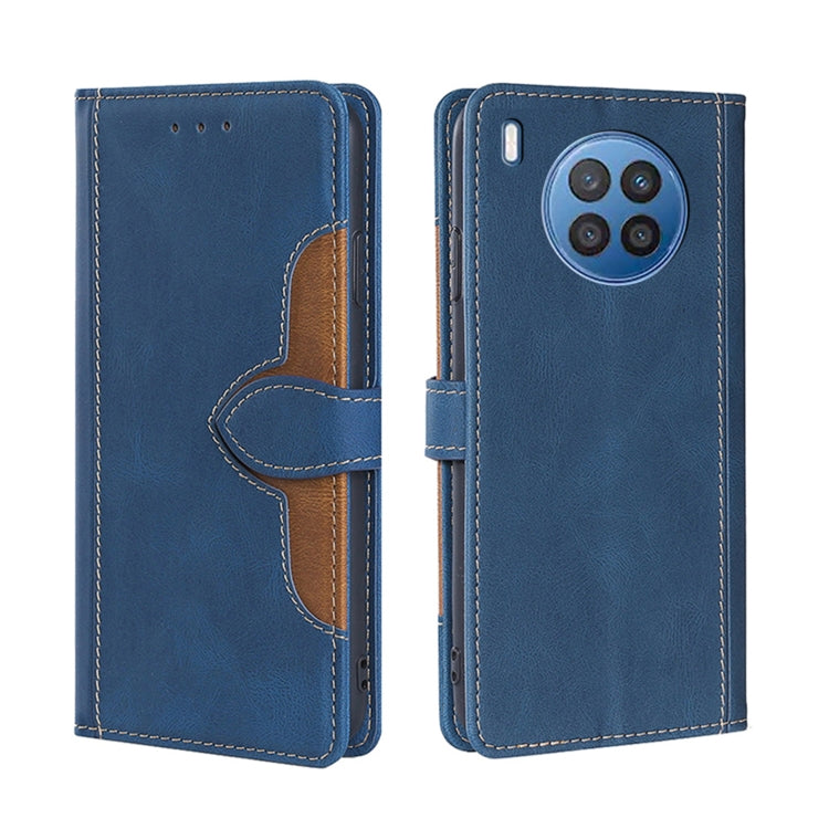 Skin Feel Straw Hat Magnetic Buckle Leather Phone Case