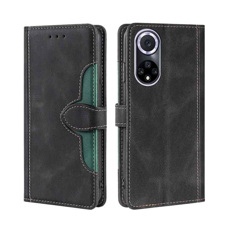 Skin Feel Straw Hat Magnetic Buckle Leather Phone Case