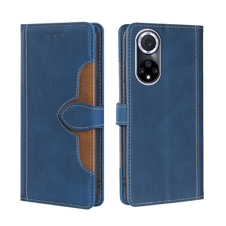 Skin Feel Straw Hat Magnetic Buckle Leather Phone Case