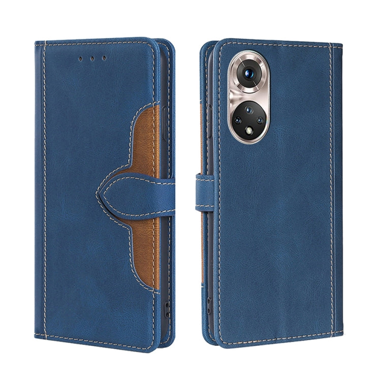Skin Feel Straw Hat Magnetic Buckle Leather Phone Case