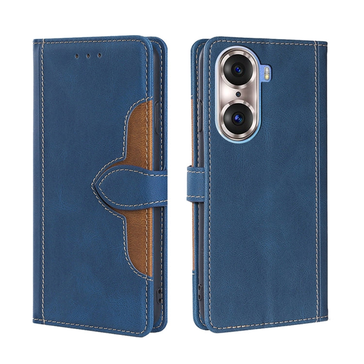Skin Feel Straw Hat Magnetic Buckle Leather Phone Case