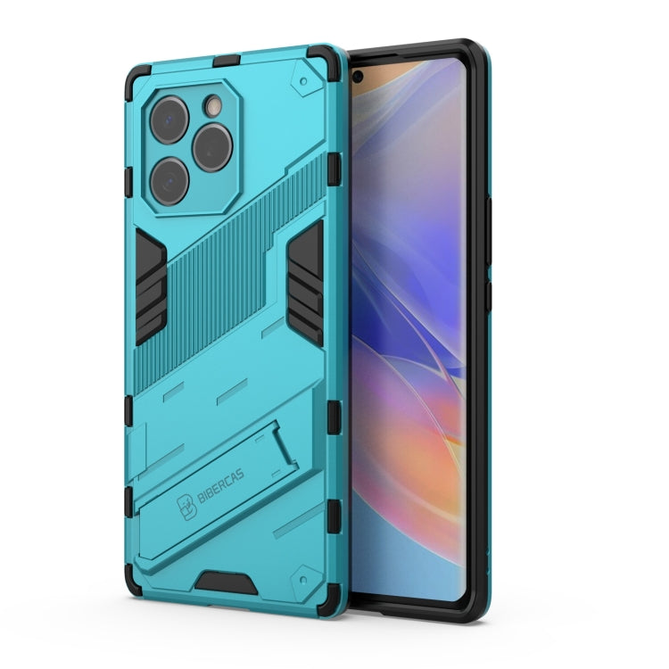Punk Armor 2 in 1 PC + TPU Shockproof Phone Case with Invisible Holder