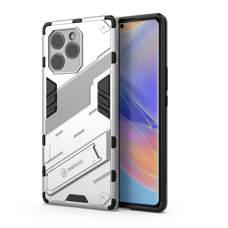 Punk Armor 2 in 1 PC + TPU Shockproof Phone Case with Invisible Holder