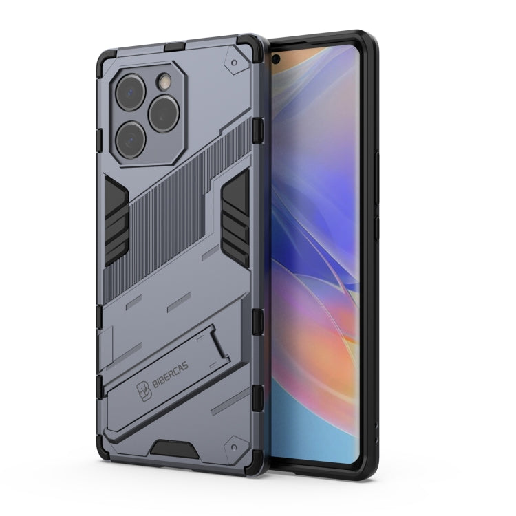 Punk Armor 2 in 1 PC + TPU Shockproof Phone Case with Invisible Holder