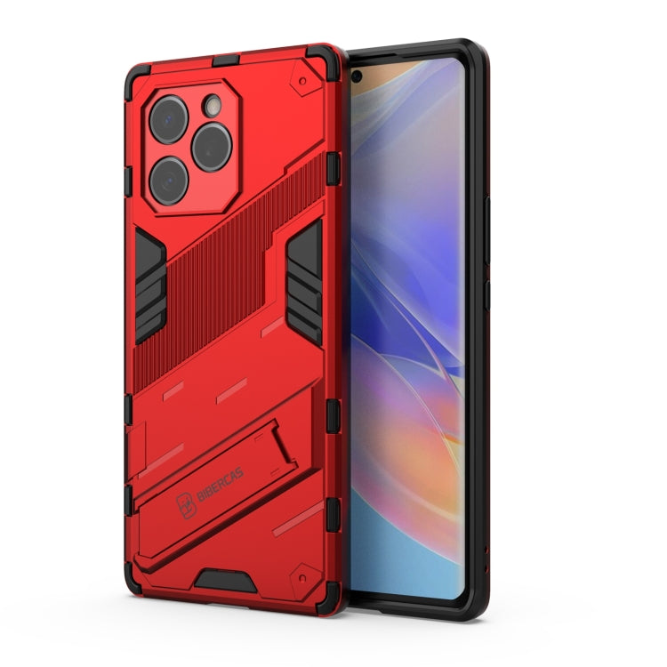 Punk Armor 2 in 1 PC + TPU Shockproof Phone Case with Invisible Holder