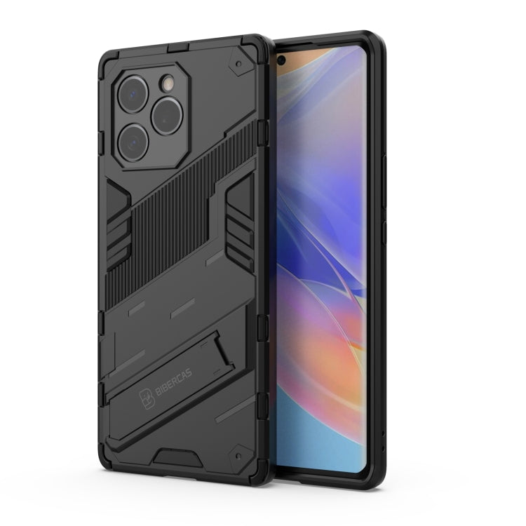 Punk Armor 2 in 1 PC + TPU Shockproof Phone Case with Invisible Holder