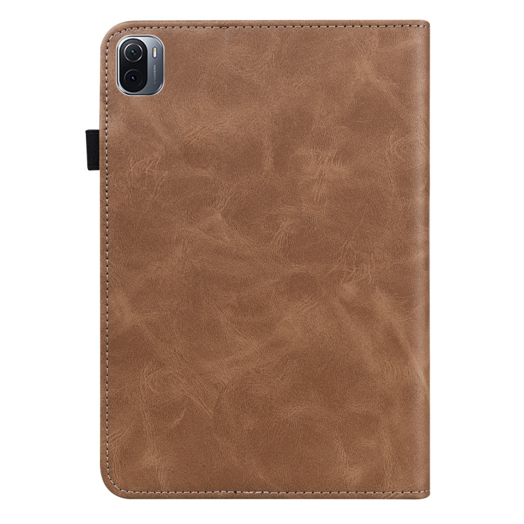 Solid Color Embossed Striped Leather Case