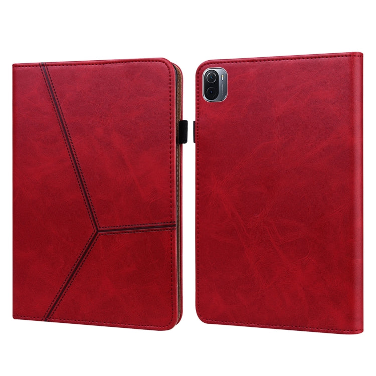 Solid Color Embossed Striped Leather Case