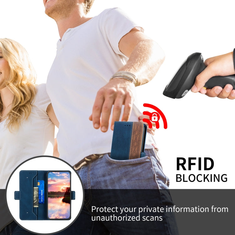 Stitching Side-Magnetic RFID Leather Phone Case