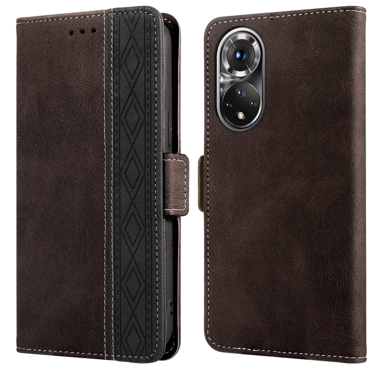 Stitching Side-Magnetic RFID Leather Phone Case