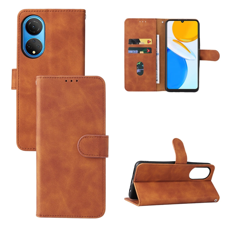 Skin Feel Magnetic Buckle Calf Texture PU Phone Case