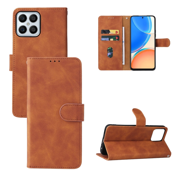 Skin Feel Magnetic Buckle Calf Texture PU Phone Case