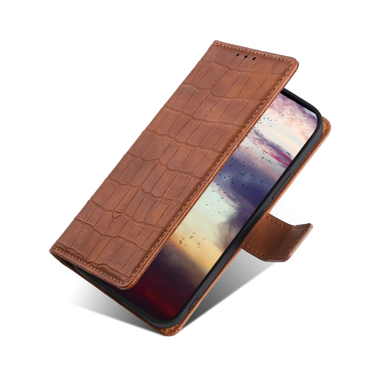 Skin Feel Crocodile Texture Magnetic Clasp PU Leather Phone Case
