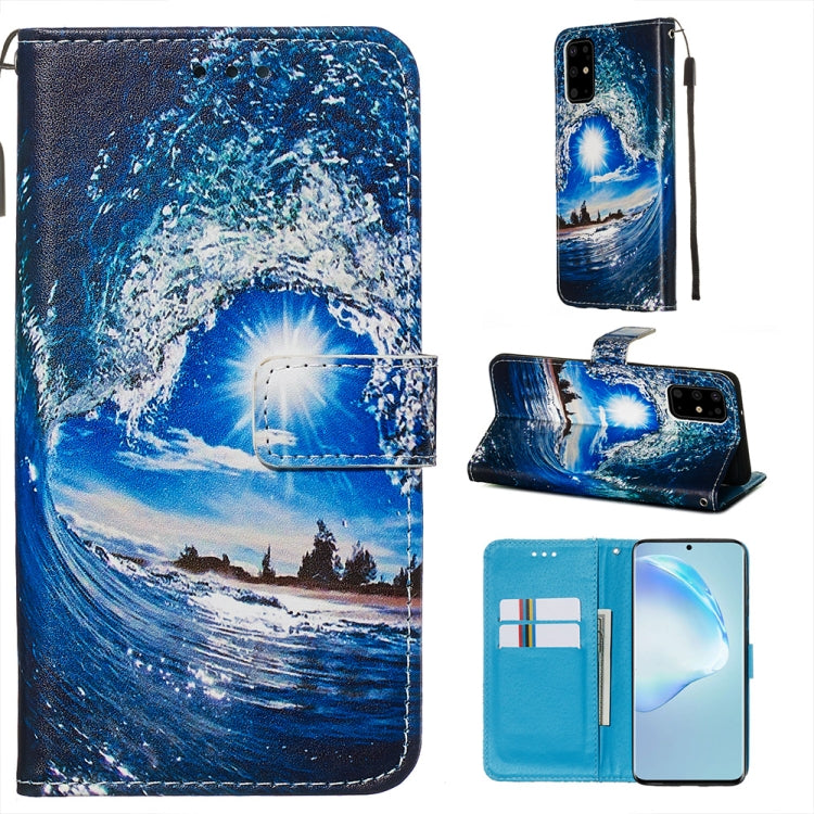 Colored Drawing Pattern Plain Weave Horizontal Flip Leather Case with Holder & Card Slot & Wallet&Lanyard