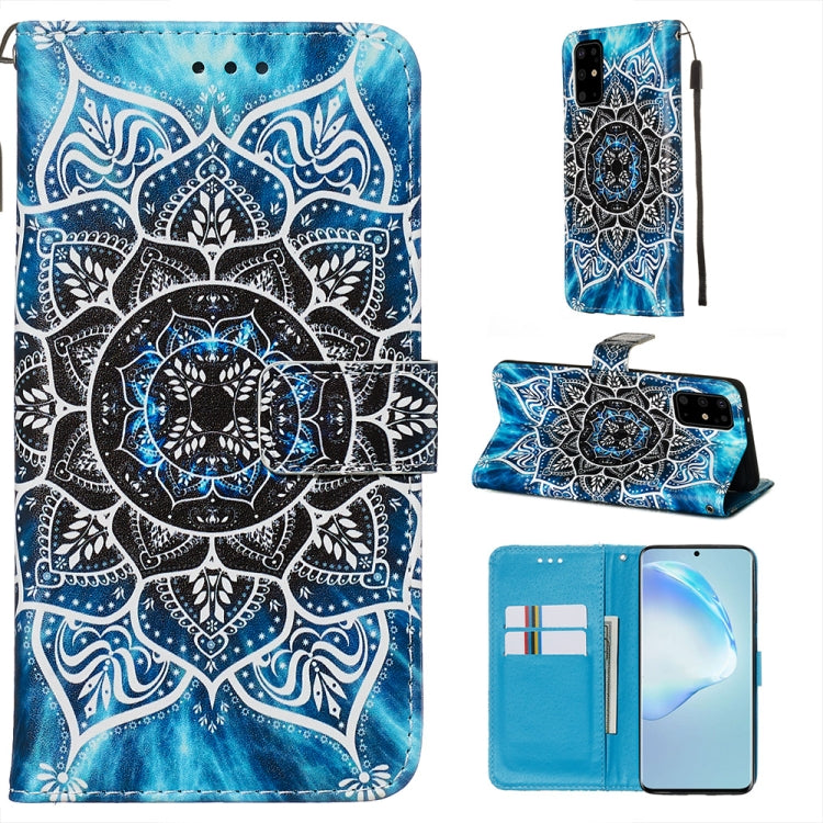 Colored Drawing Pattern Plain Weave Horizontal Flip Leather Case with Holder & Card Slot & Wallet&Lanyard