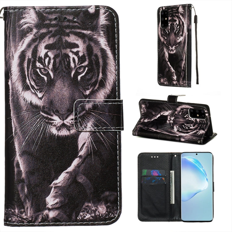 Colored Drawing Pattern Plain Weave Horizontal Flip Leather Case with Holder & Card Slot & Wallet&Lanyard