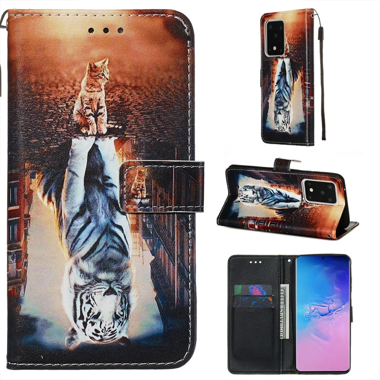 Colored Drawing Pattern Plain Weave Horizontal Flip Leather Case with Holder & Card Slot & Wallet&Lanyard