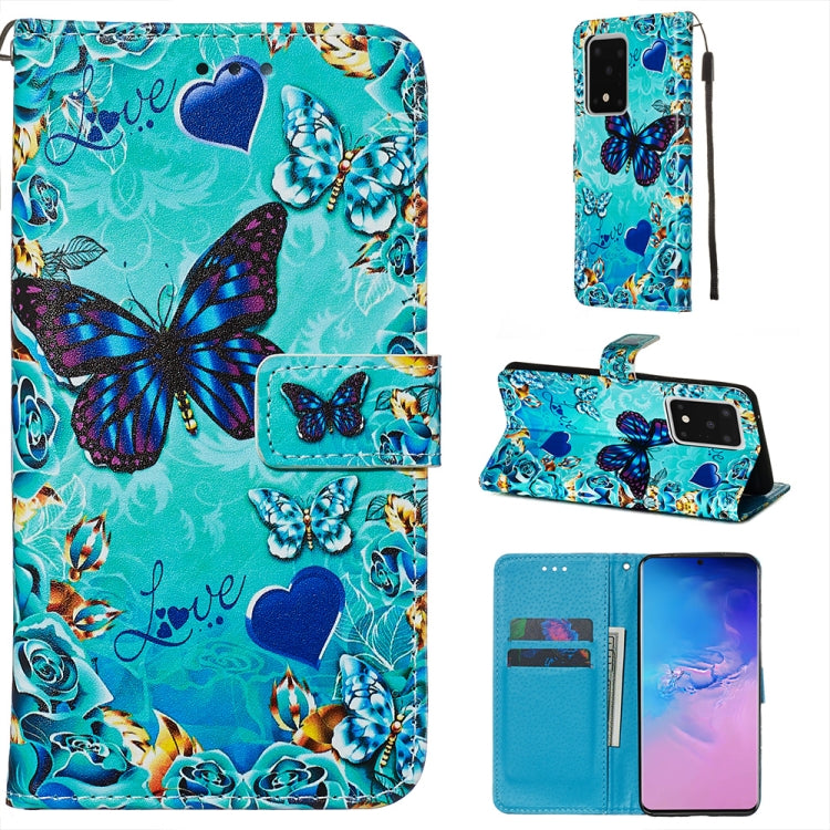 Colored Drawing Pattern Plain Weave Horizontal Flip Leather Case with Holder & Card Slot & Wallet&Lanyard