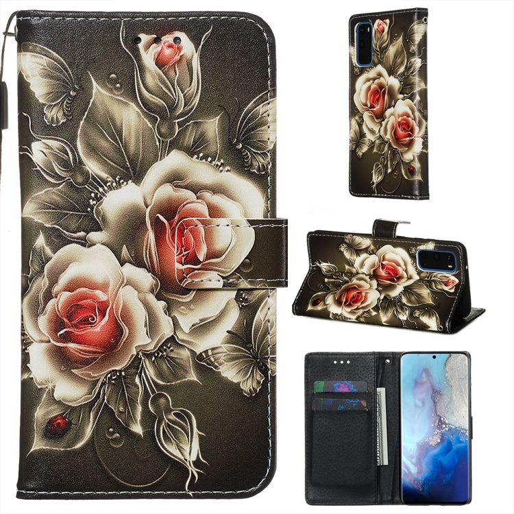 Colored Drawing Pattern Plain Weave Horizontal Flip Leather Case with Holder & Card Slot & Wallet&Lanyard