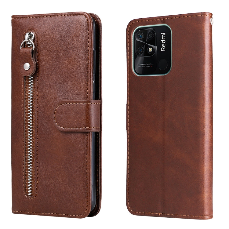 Fashion Calf Texture Zipper Horizontal Flip Leather Case