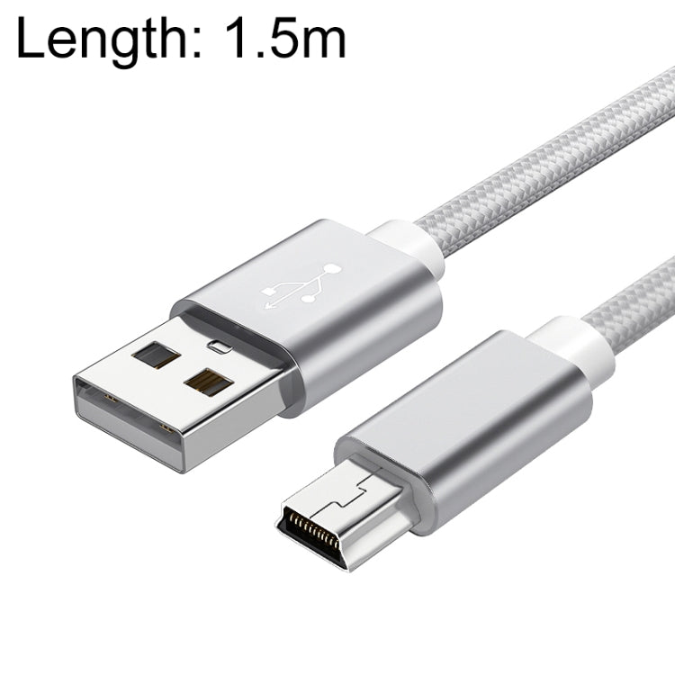 5 PCS Mini USB to USB A Woven Data / Charge Cable for MP3, Camera, Car DVR