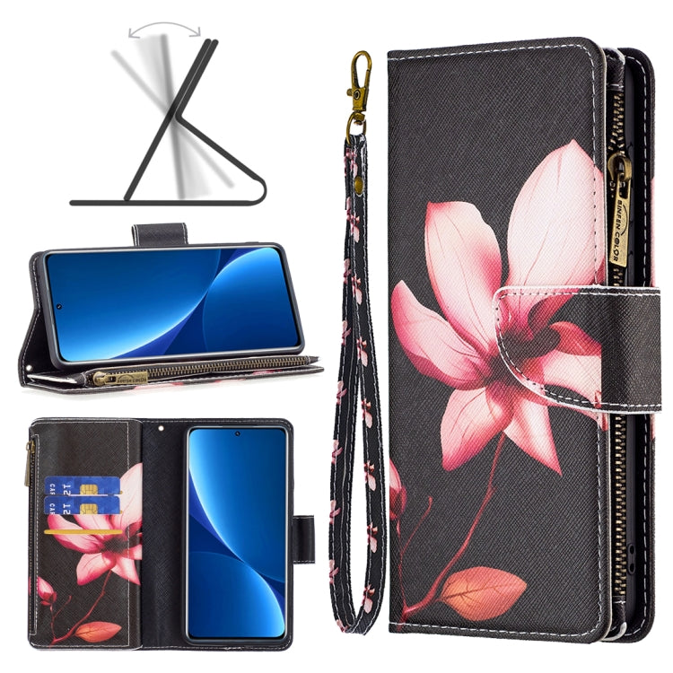 Colored Drawing Pattern Zipper Leather Phone Case
