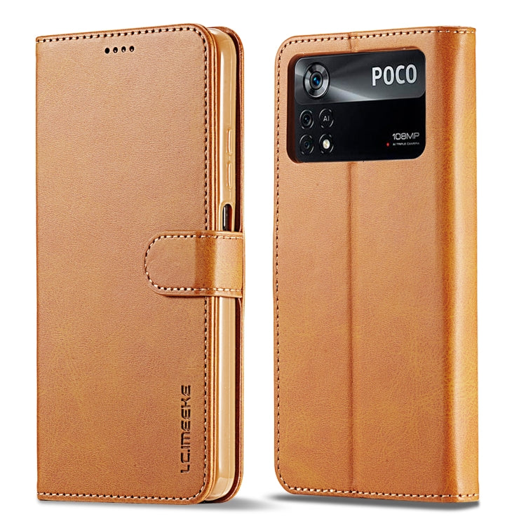 LC.IMEEKE Calf Texture Leather Phone Case