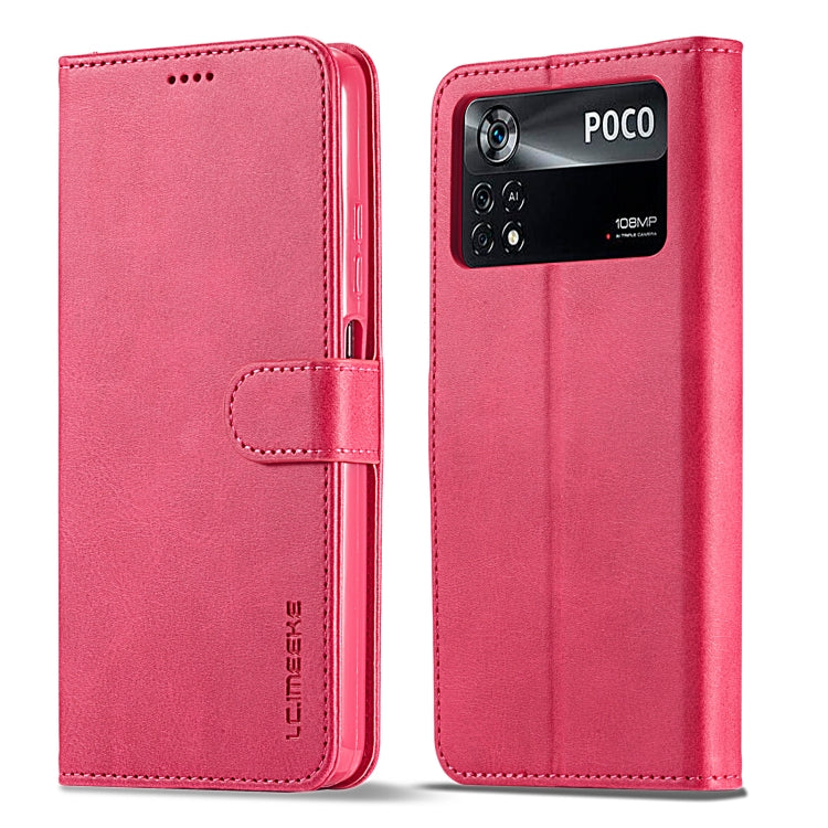 LC.IMEEKE Calf Texture Leather Phone Case